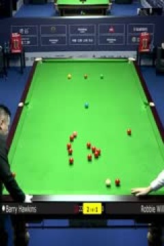 斯诺克世界公开赛32进16罗比·威廉姆斯2-5巴里·霍金斯20240320