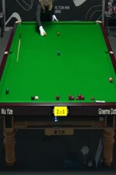 斯诺克威尔士公开赛吴宜泽2-4格雷姆·多特20240214(李照)