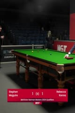 2023斯诺克德国大师资格赛斯蒂芬·马奎尔5-1丽贝卡·肯纳20231221