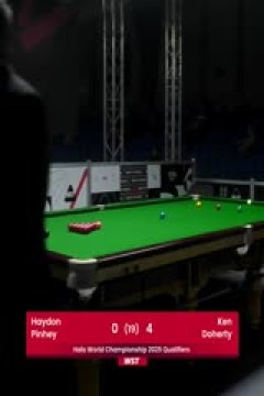 斯诺克世锦赛资格赛128进96及96进64海顿·平尼0-9肯·达赫迪(第一阶段)20250409