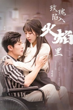 新玫瑰陷入火焰里