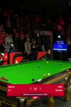 2024斯诺克德国大师赛阿尔菲·戴维斯3-1傅家俊20240130(退赛)